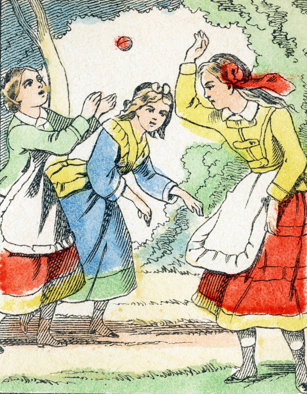 Spel: De bal - Kindervermaak Alfabet ca. 1890 (lithografie) door Unbekannt