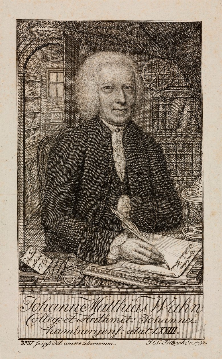 Johann Matthias Wahn, Duitse wiskundige, c 1792 door Unbekannt