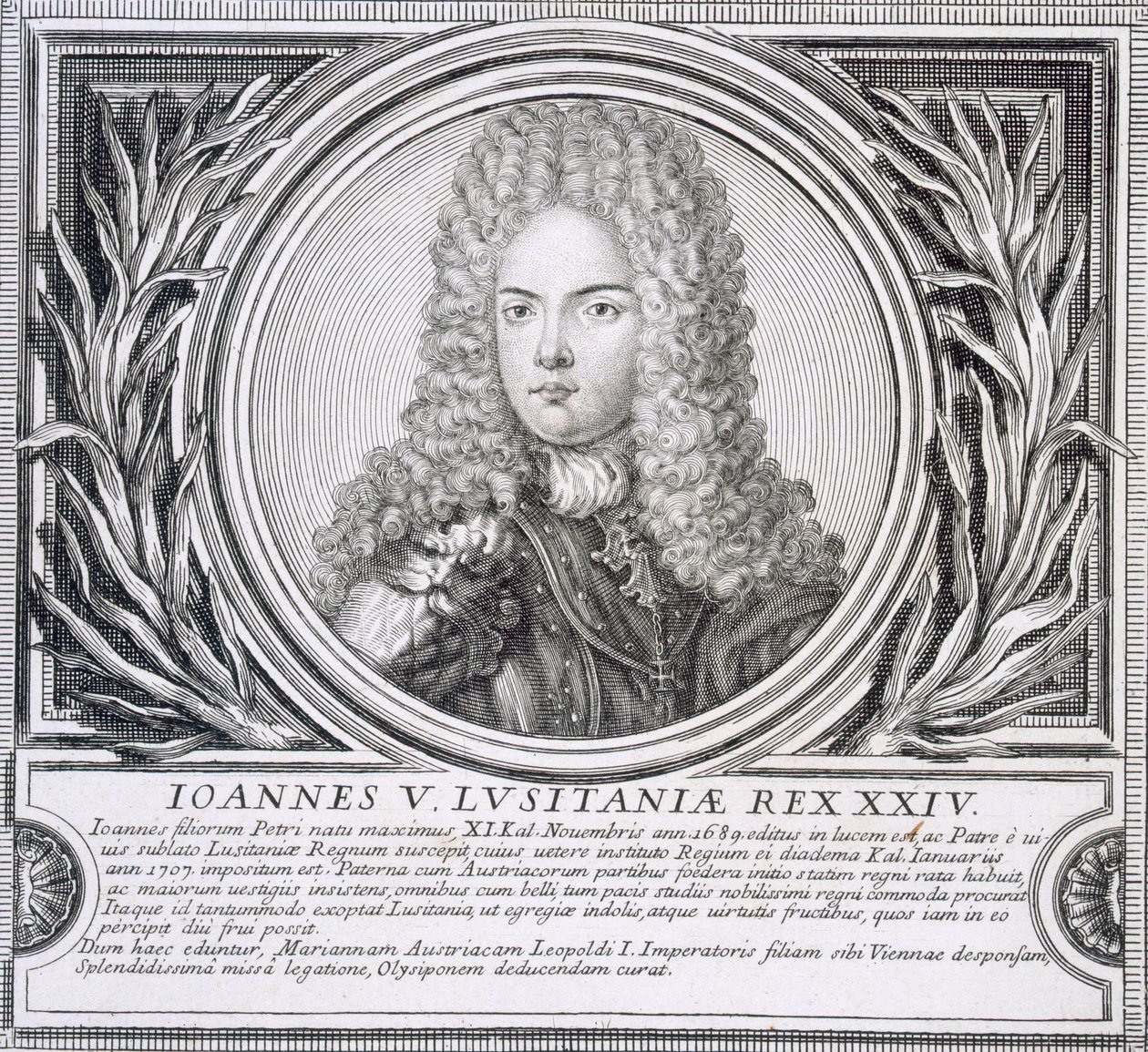 John V van Portugal (litho) door Unbekannt