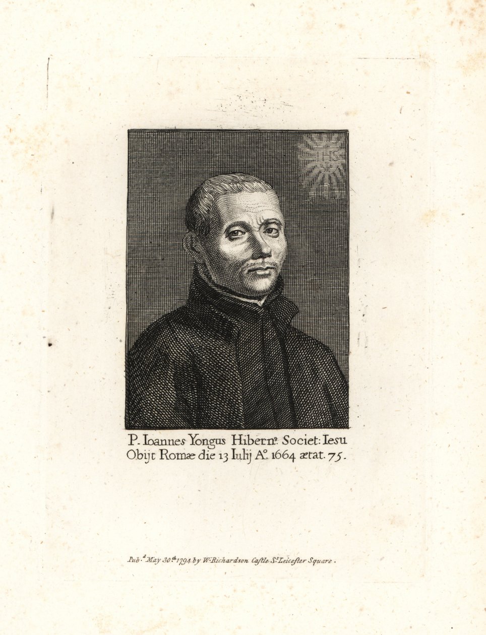 John Yonge, Ioannes Yongus, Ierse jezuïetenpriester, overleden 1664, 75 jaar oud - William Richard