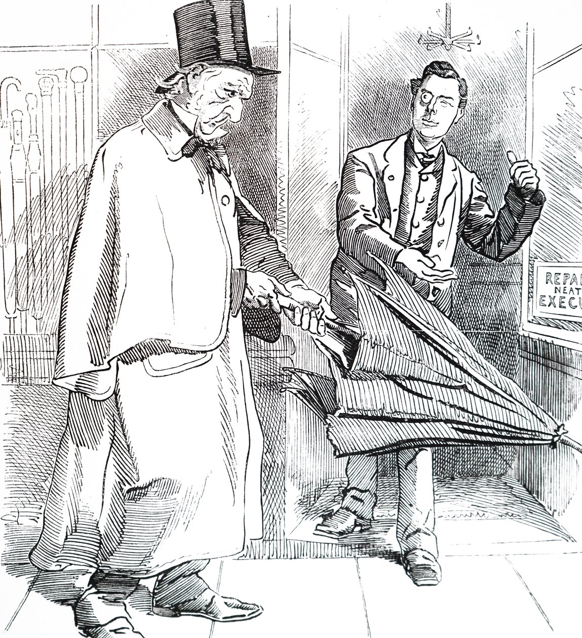 Joseph Chamberlain en William Ewart Gladstone door Unbekannt