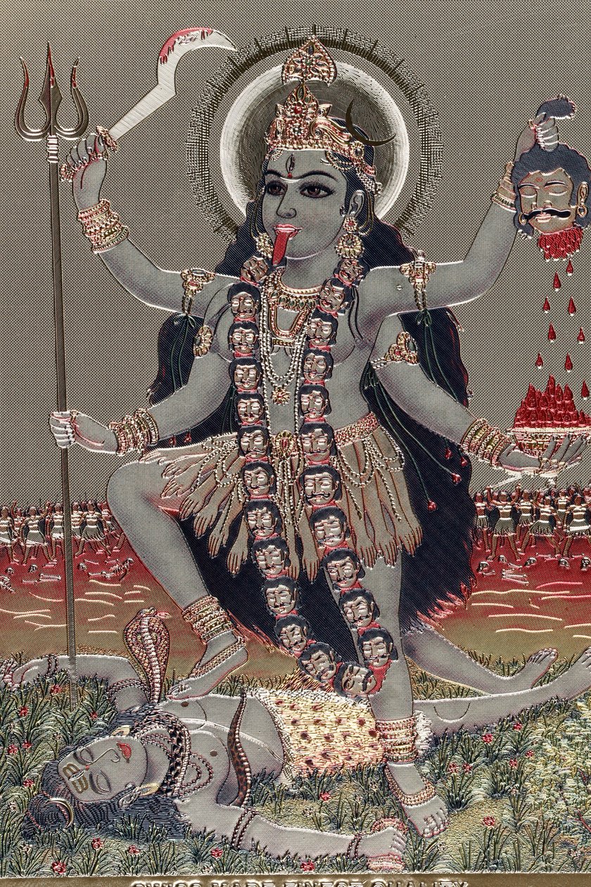 Kali: Hindoeïstische godin van tijd, schepping, vernietiging, geweld en macht door Unbekannter Künstler