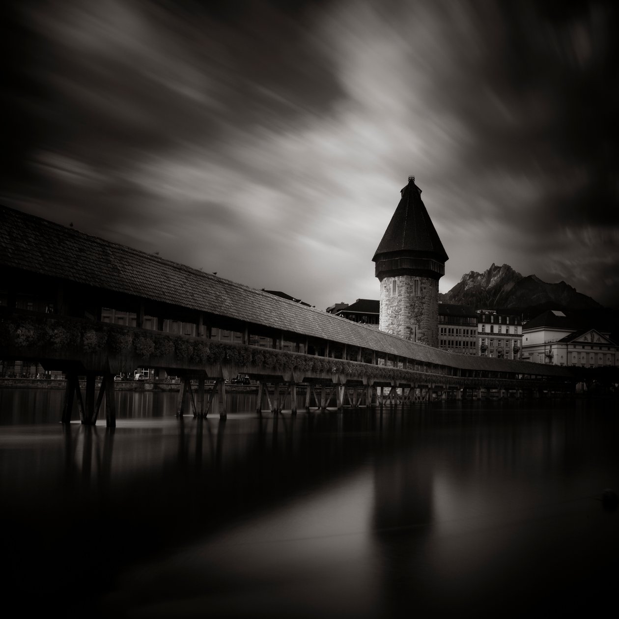 Kapellbrücke, Luzern, Zwitserland, 2013 door Leopold Blonder
