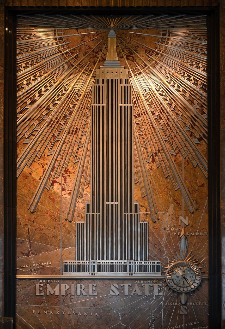 Kentekenplaat van het Empire State Building, New York City, VS door Unbekannt