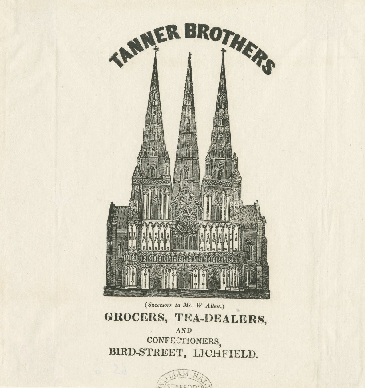 Lichfield Kathedraal - Westgevel door Unbekannt