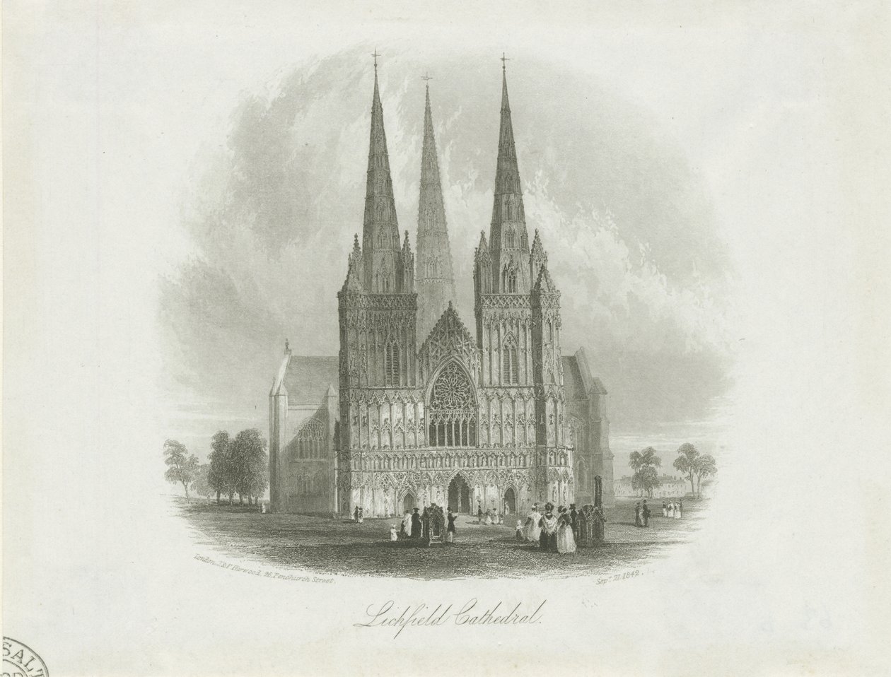 Lichfield Cathedral - Westgevel door Unbekannt