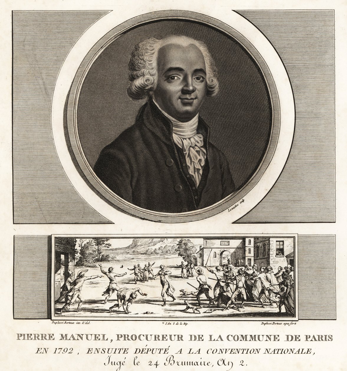 Louis Pierre Manuel, schrijver, procureur van de Commune van Parijs, onthoofd in 1793 door Unbekannt