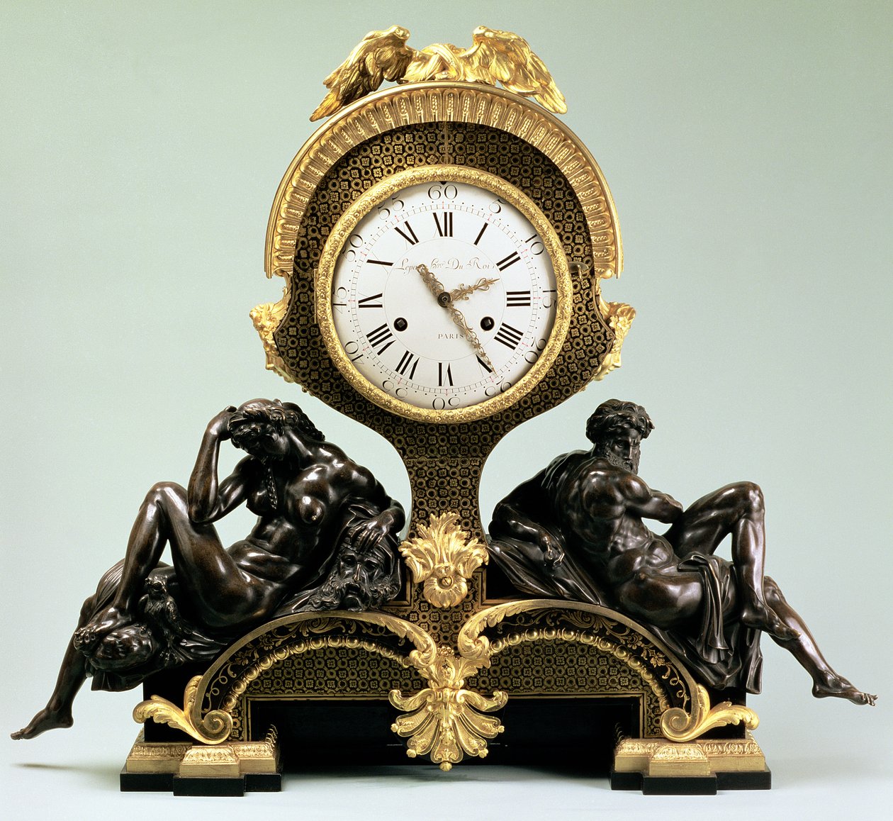 Schouwklok met figuren van Dag en Nacht, door Jean Andre Lepaute, Parijs door Unbekannt
