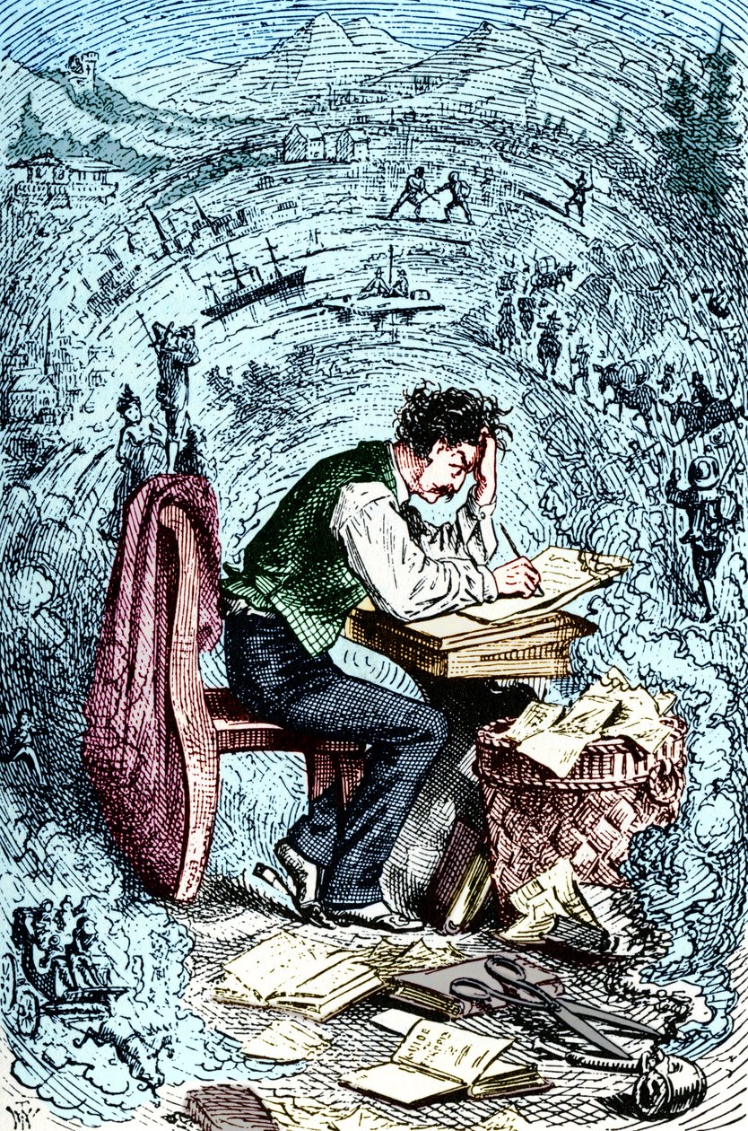 Mark Twain schrijft 