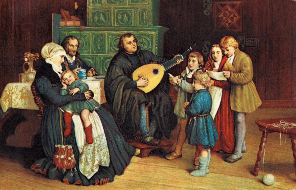 Maarten Luther met zijn door Unbekannter Künstler