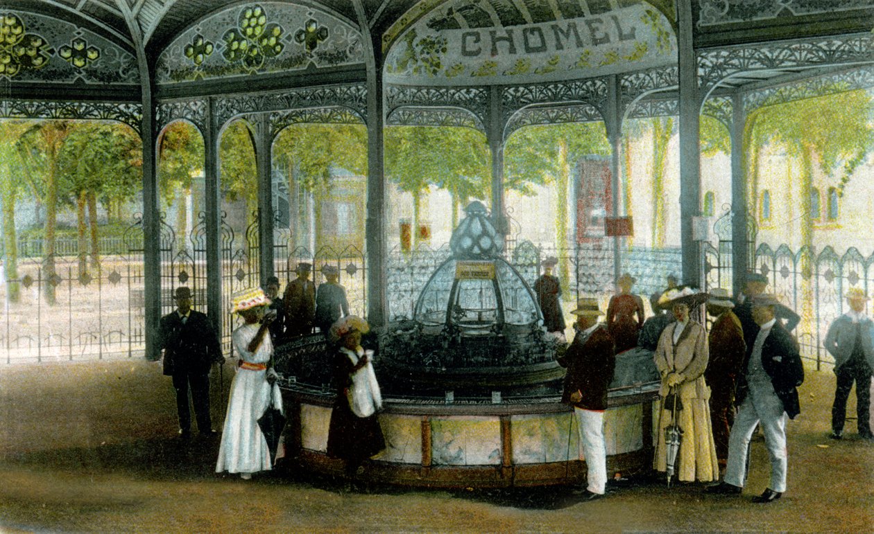 Geneeskunde. Chomel-bron in Vichy, Frankrijk. Ansichtkaart, Frankrijk, ca. 1900. door Unbekannter Künstler
