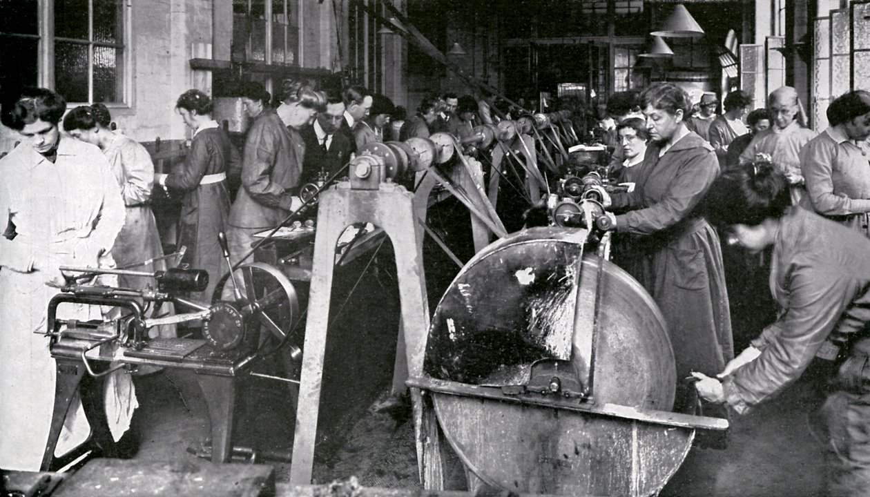 Munitiewerkers tijdens de Eerste Wereldoorlog door Unbekannter Künstler