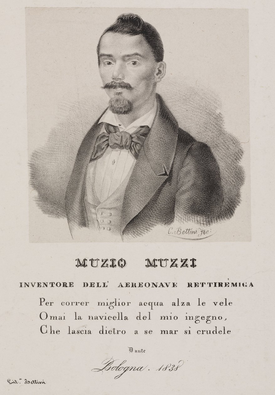 Muzio Muzzi, Italiaanse ballonvaarder door Unbekannt