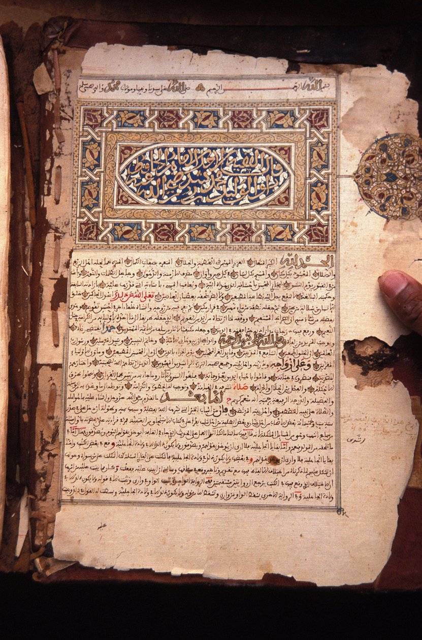 Oude koranische manuscripten, Chinguetti, Mauritanië door Unbekannt