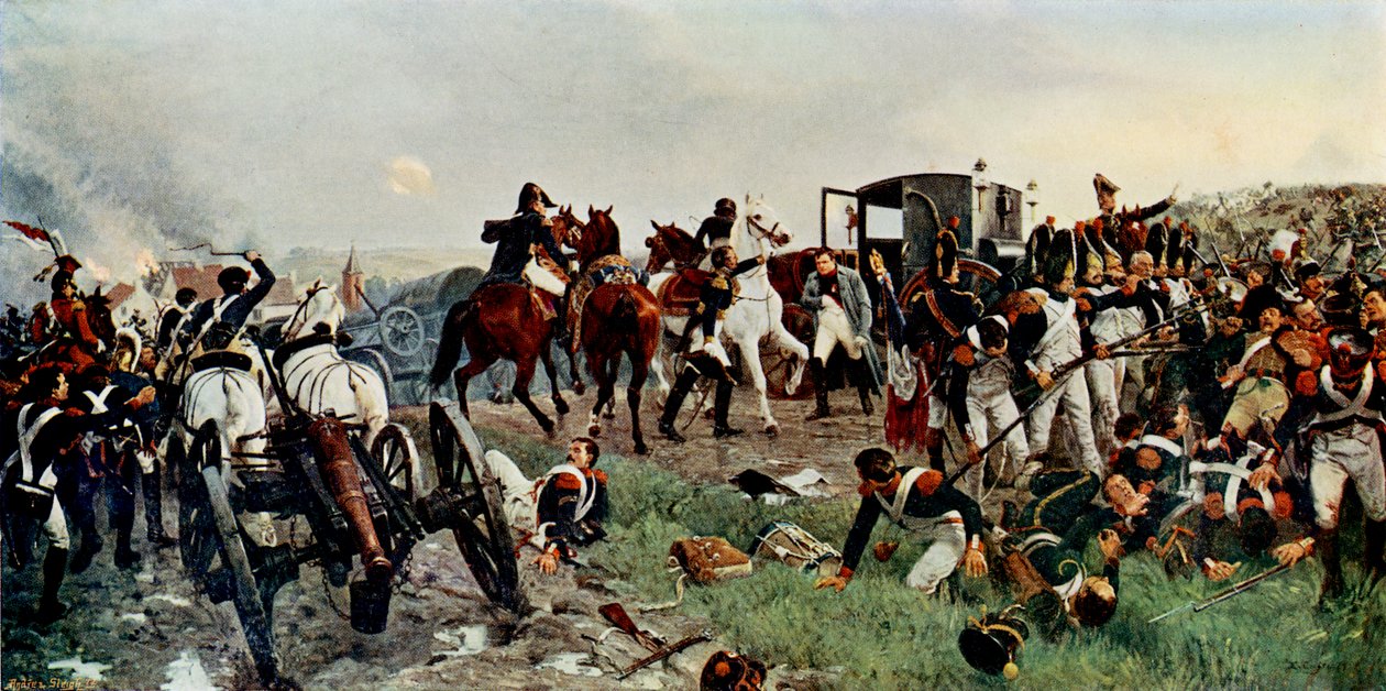 Op de Avond van de Slag bij Waterloo door Unbekannter Künstler