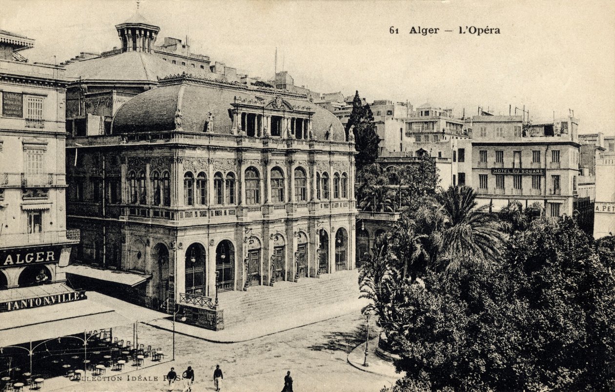 Opera House in Algiers, eind 19e eeuw (ansichtkaart) door Unbekannter Künstler