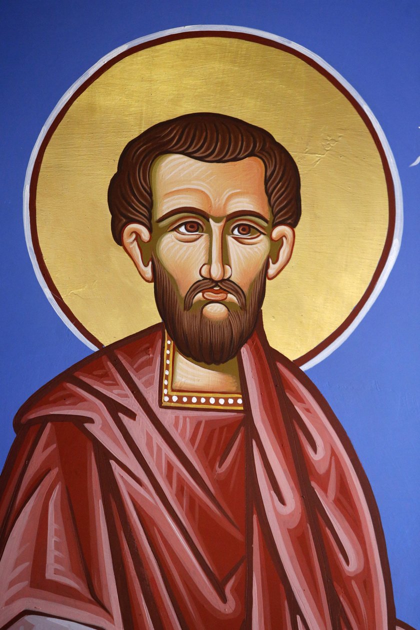Orthodoxe kerk in Pedoulas, Cyprus. Sint-Cosmas fresco, 20150510, Pedoulas, Cyprus door Unbekannt