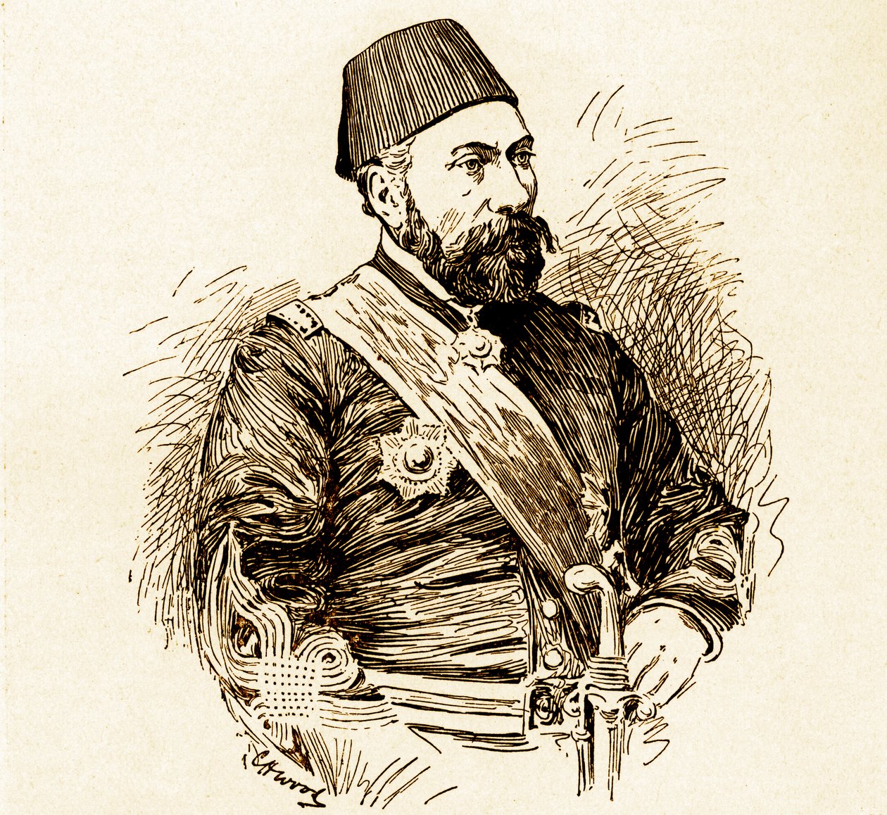 Osman Pasha (De verdediger van Plevna) door Unbekannter Künstler
