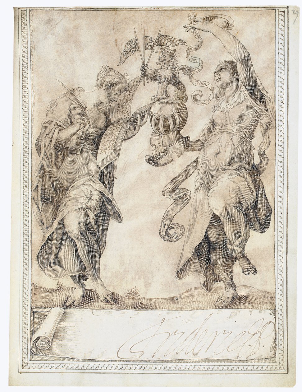 Pagina uit het Album Amicorum van Philipp Hainhofer, 1596-1633 door Unbekannt