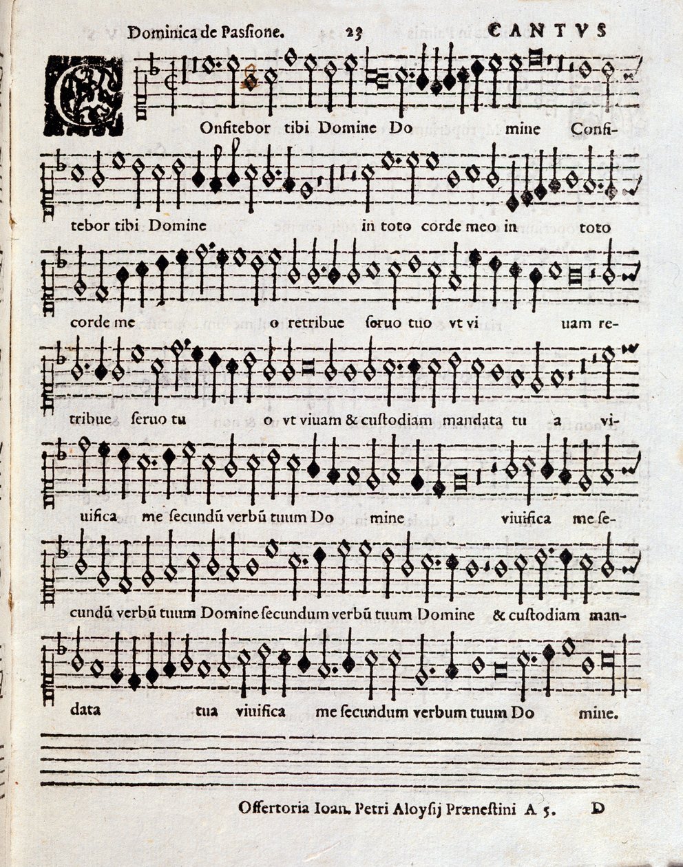 Pagina van muzikale partituur van Cantium Canticorum Salomonis door Penderecki door Unbekannter Künstler