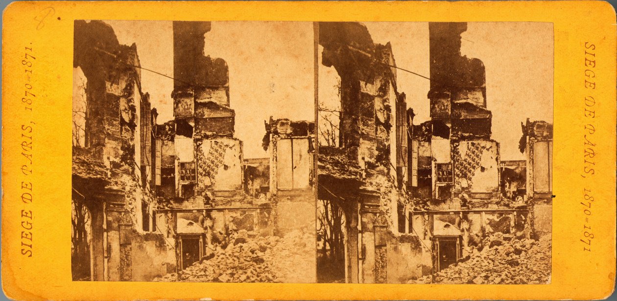 Beleg van Parijs (1871): uitzicht op de stad tijdens het beleg door de Pruisen tussen 20/09/1870 en 28/01/1871 door Unbekannt