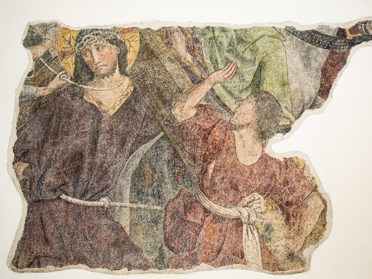 Passie van Christus, fresco in de kathedraal van Graz, Graz, Stiermarken, Oostenrijk, Europa door Unbekannter Künstler