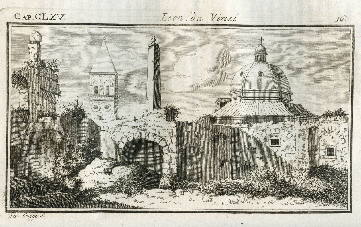 Perspectiefstudies. Gravure uit 