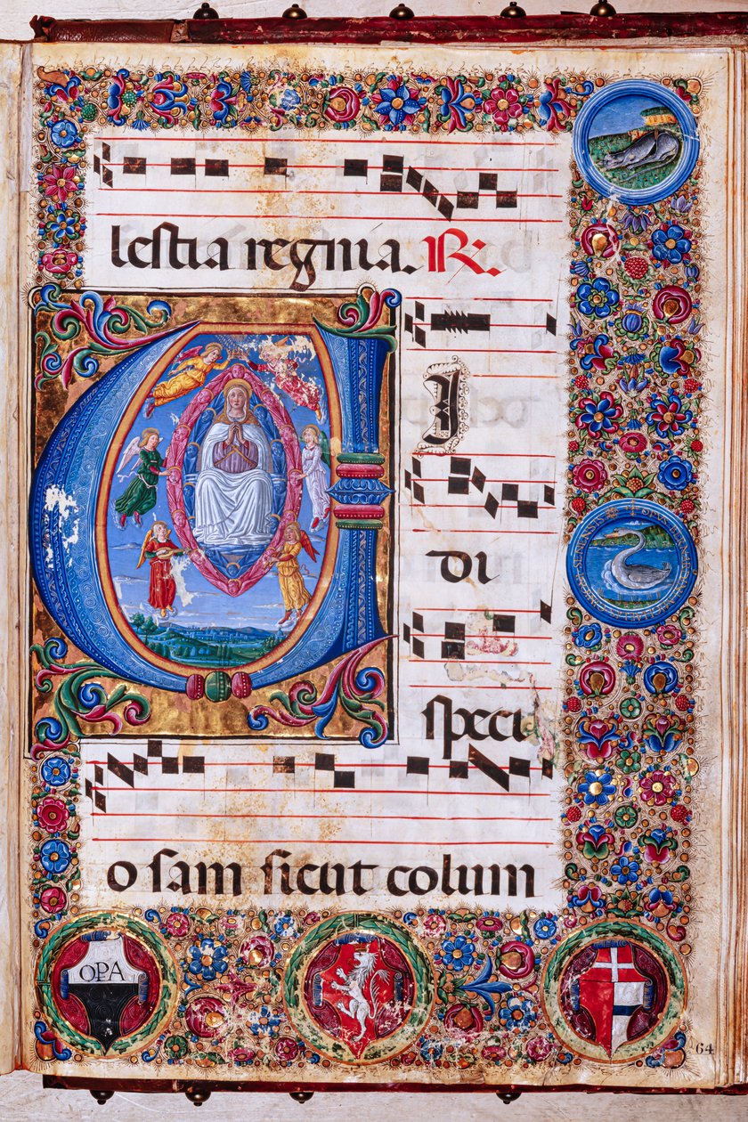 Piccolomini Bibliotheek: koorboek, cod. 15.Q., ff. 64r met 