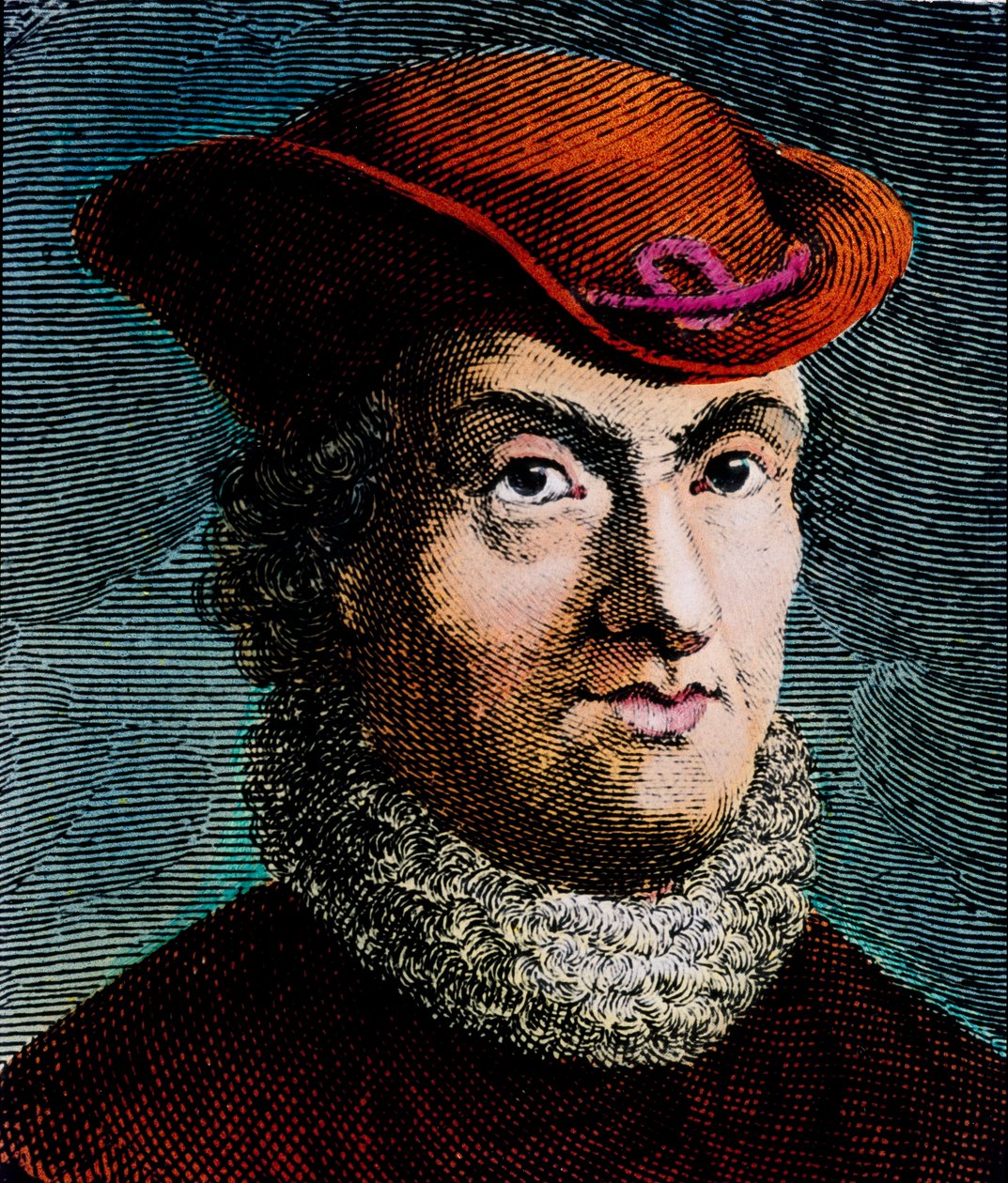 Portret van Baruch Spinoza, Nederlandse filosoof (gravure) door Unbekannter Künstler