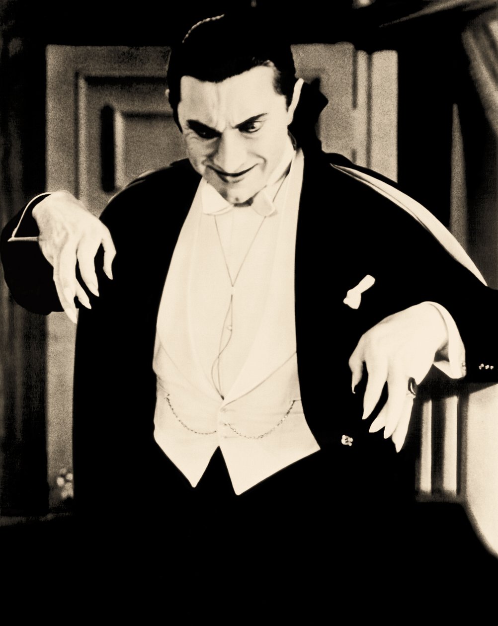 Portret van Bela Lugosi, ca. 1930 (sepia foto) door Unbekannt