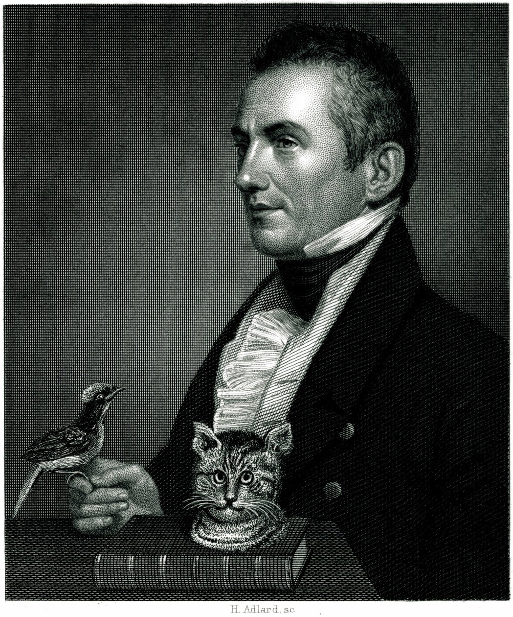 Portret van Charles Waterton (1782 - 1865), Engelse natuuronderzoeker reiziger op een 19e-eeuwse gravure. door Unbekannter Künstler