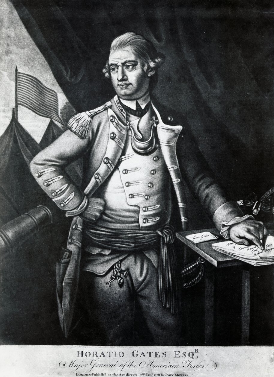 Portret van Horatio Gates (gravure) door Unbekannt