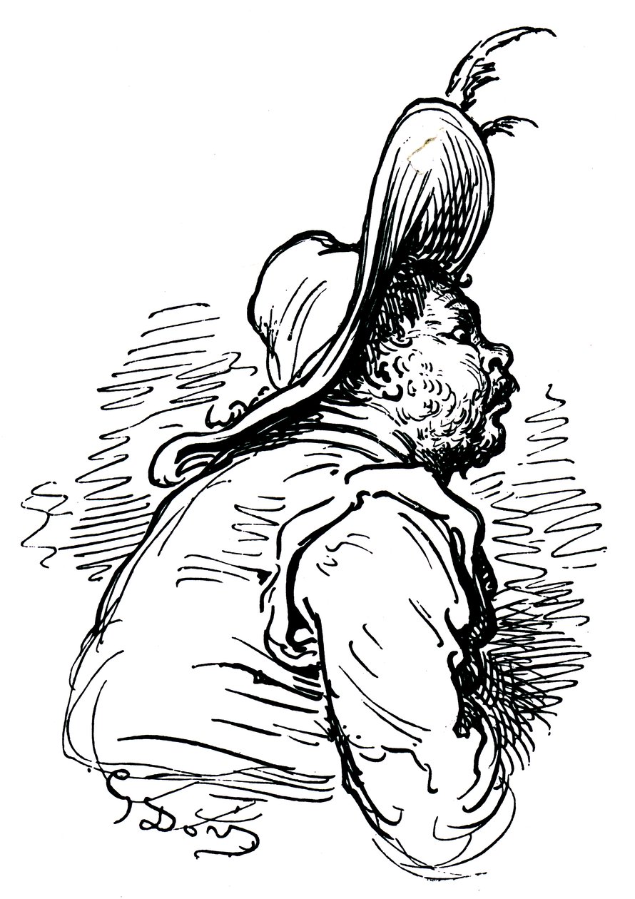 Portret van Sancho Panza door Unbekannter Künstler