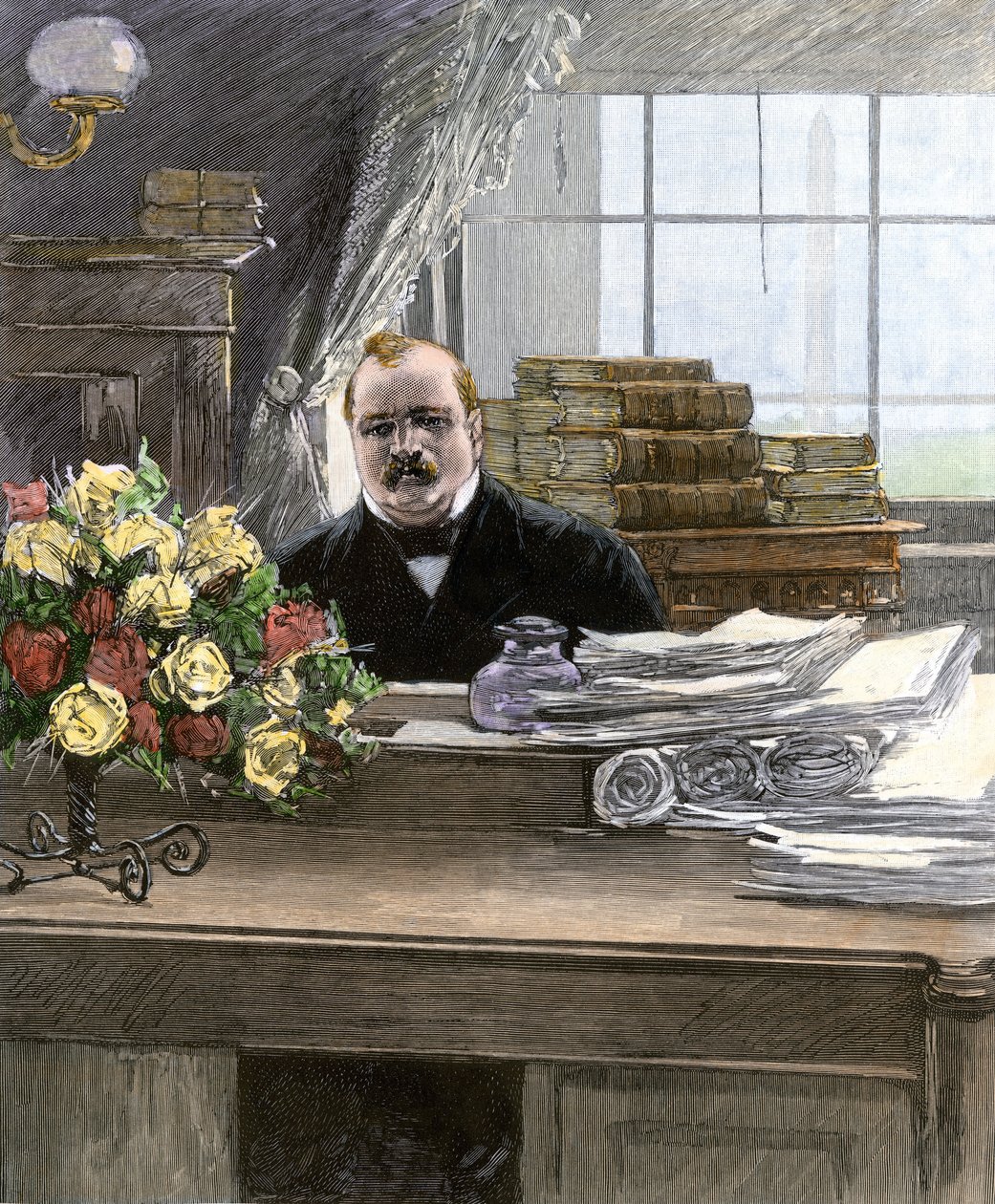 Portret van Stephen Grover Cleveland (1837-1908), president van de Verenigde Staten door Unbekannter Künstler
