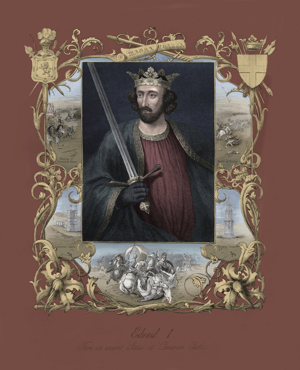 Portret van de Koning van Engeland Edward I door Unbekannter Künstler