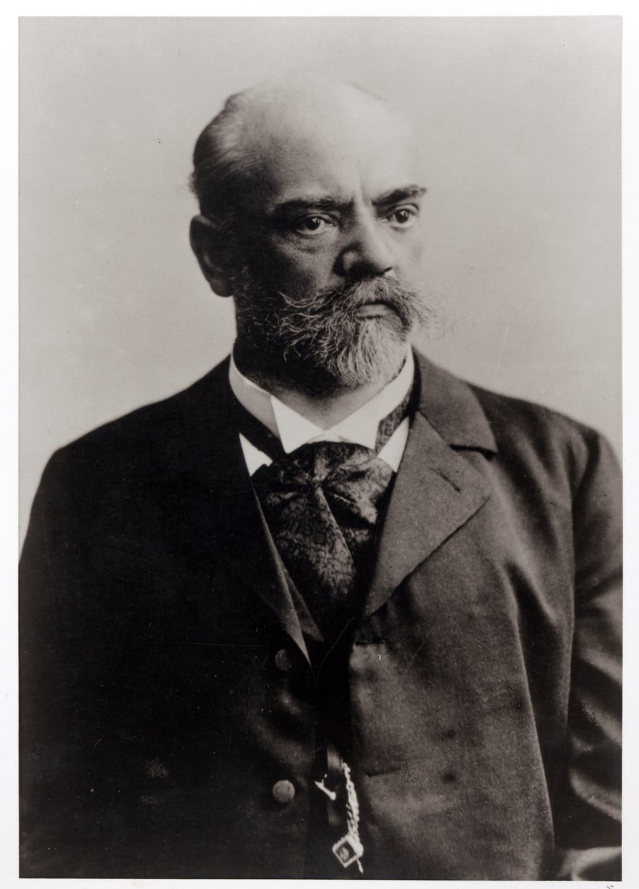 Portretfoto van Antonin Dvorak (1841-1904) Tsjechische componist (zwart-wit foto) door Unbekannt