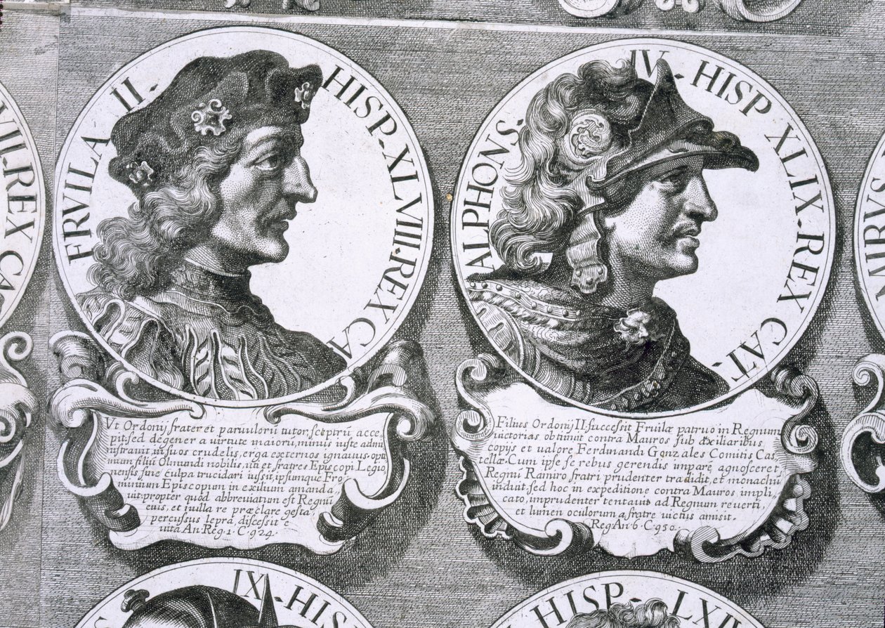 Portretten van Fruela II en Alfonso IV door Unbekannt