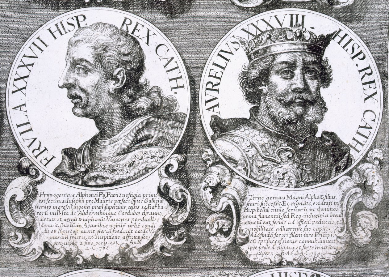 Portretten van Fruela I en Aurelius van Asturië door Unbekannt