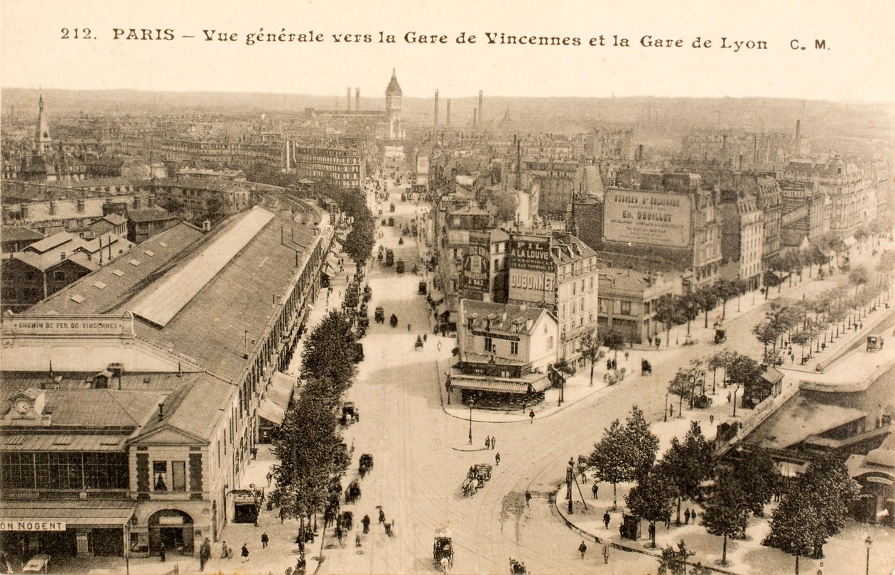 Ansichtkaart/Gare de Vincennes/Gare de Lyon/Parijs/Seine/Ile de France/Frankrijk door William M. Timlin