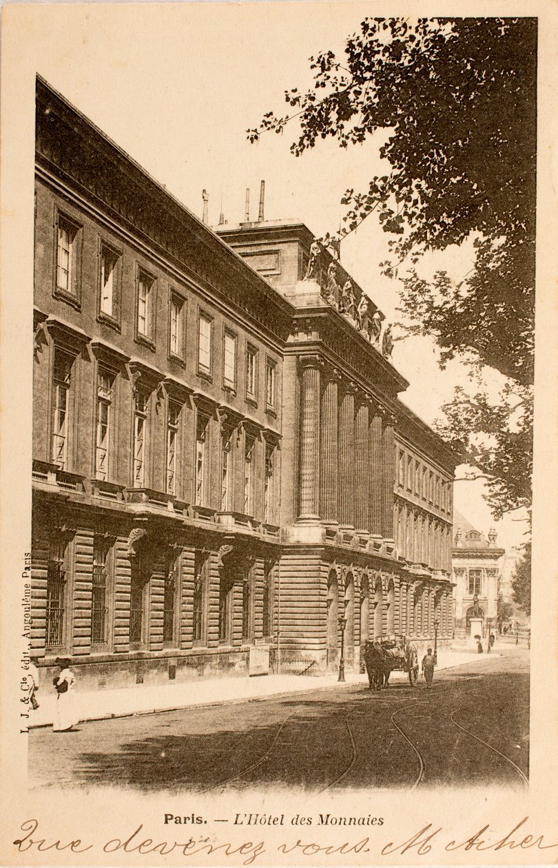 Ansichtkaart/Hotel des Monnins/Parijs/Seine/Ile de France/Frankrijk door William M. Timlin