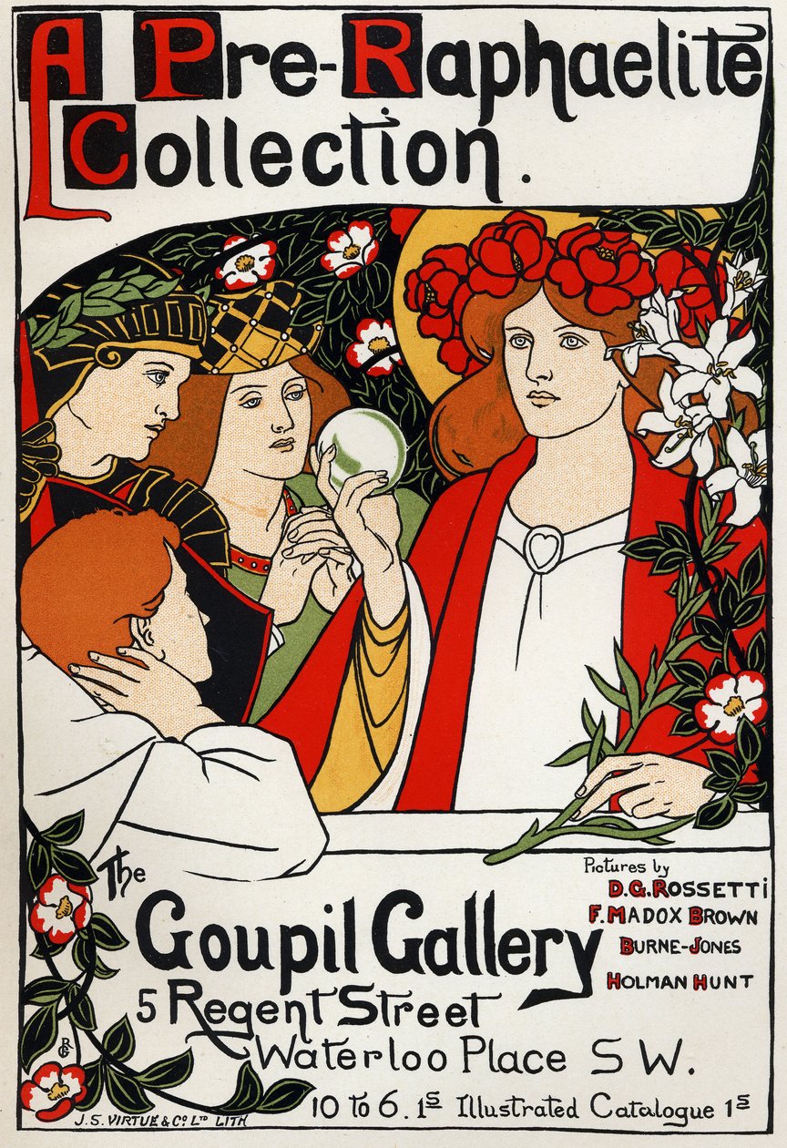 Pre-Raphaelite tentoonstelling in de Goupil Gallery, Londen, ca. 1897 door Unbekannter Künstler