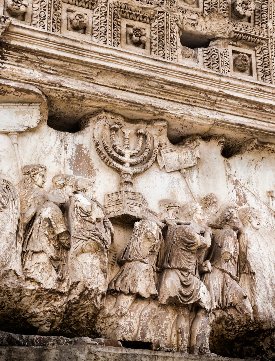 Processiepaneel op de Boog van Titus, Romeins Forum, Rome, Italië door Unbekannt