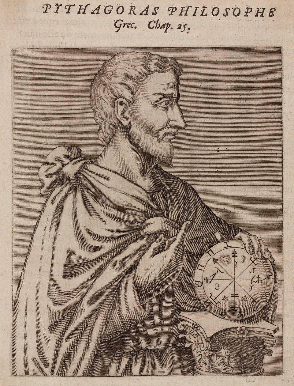 Pythagoras, Griekse filosoof en wiskundige, 6e eeuw v.Chr. door Unbekannt