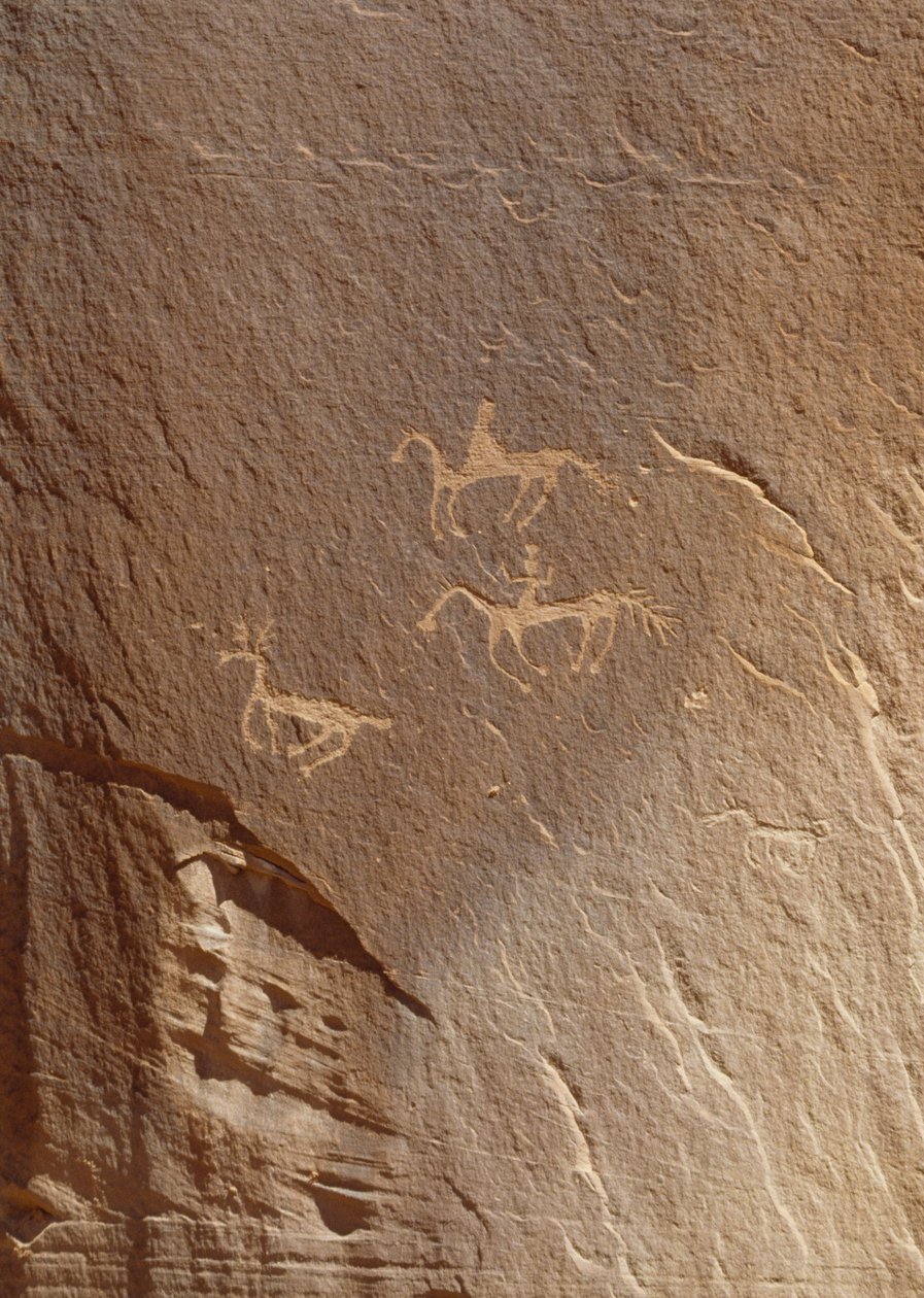 Rotstekeningen, Ledge Ruin, Canyon de Chelly National Monument, Arizona, VS door William M. Timlin