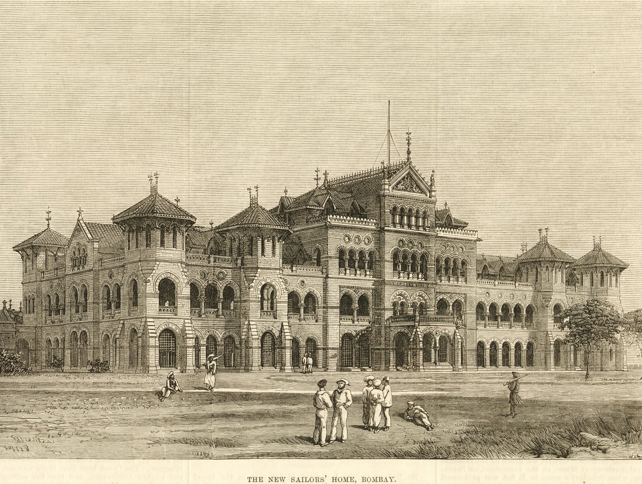 Royal Alfred Zeemanshuis, Bombay ca. 1900s (gravure) door Unbekannter Künstler