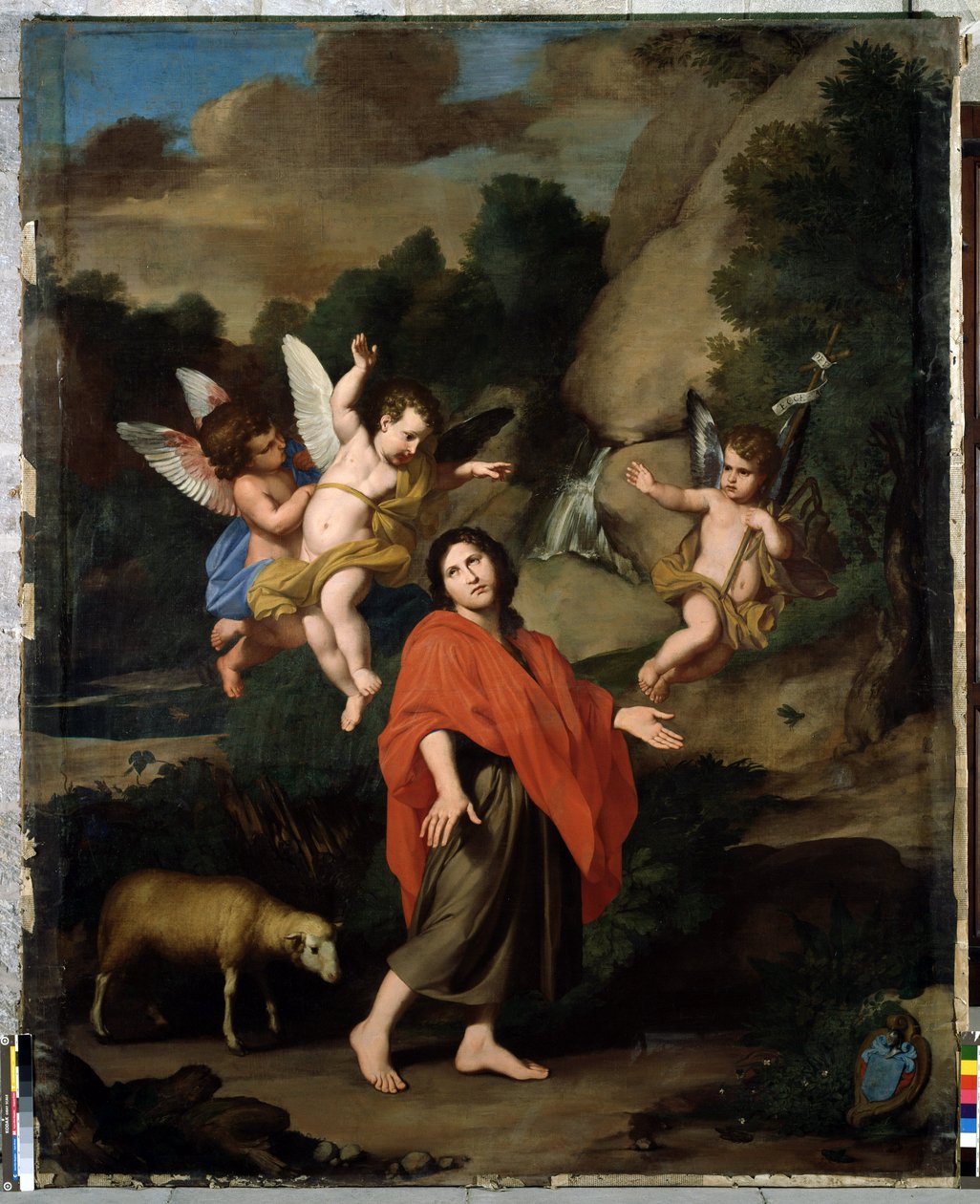 Sint Jan de Doper gaat naar de woestijn (detail) door Unbekannter Künstler