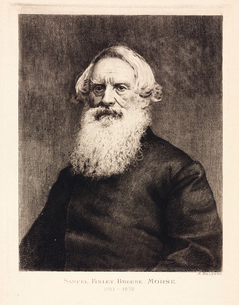Samuel F B Morse, Amerikaanse kunstenaar en de uitvinder van de morsecode, ca. 1870 door Unbekannt