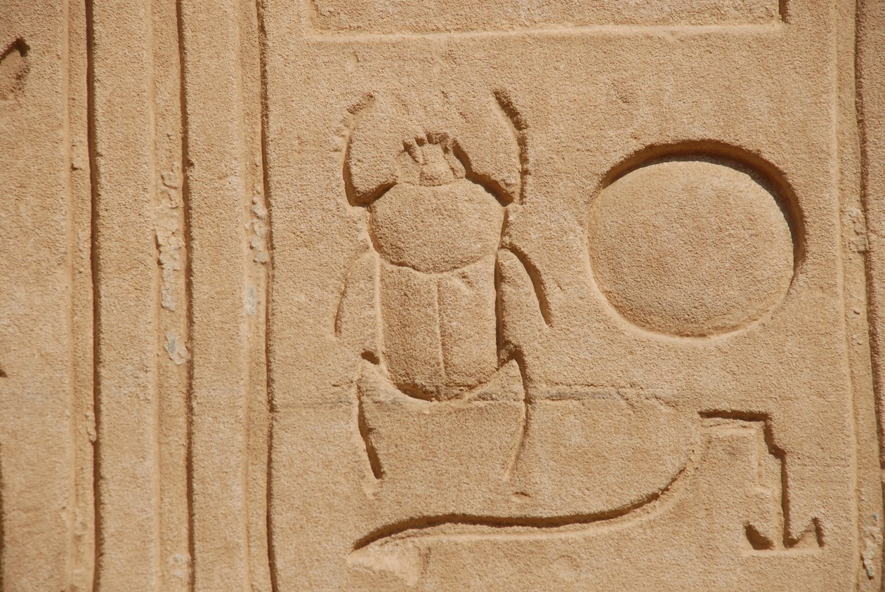 Scarabee, Karnak, Luxor, Egypte door Unbekannt