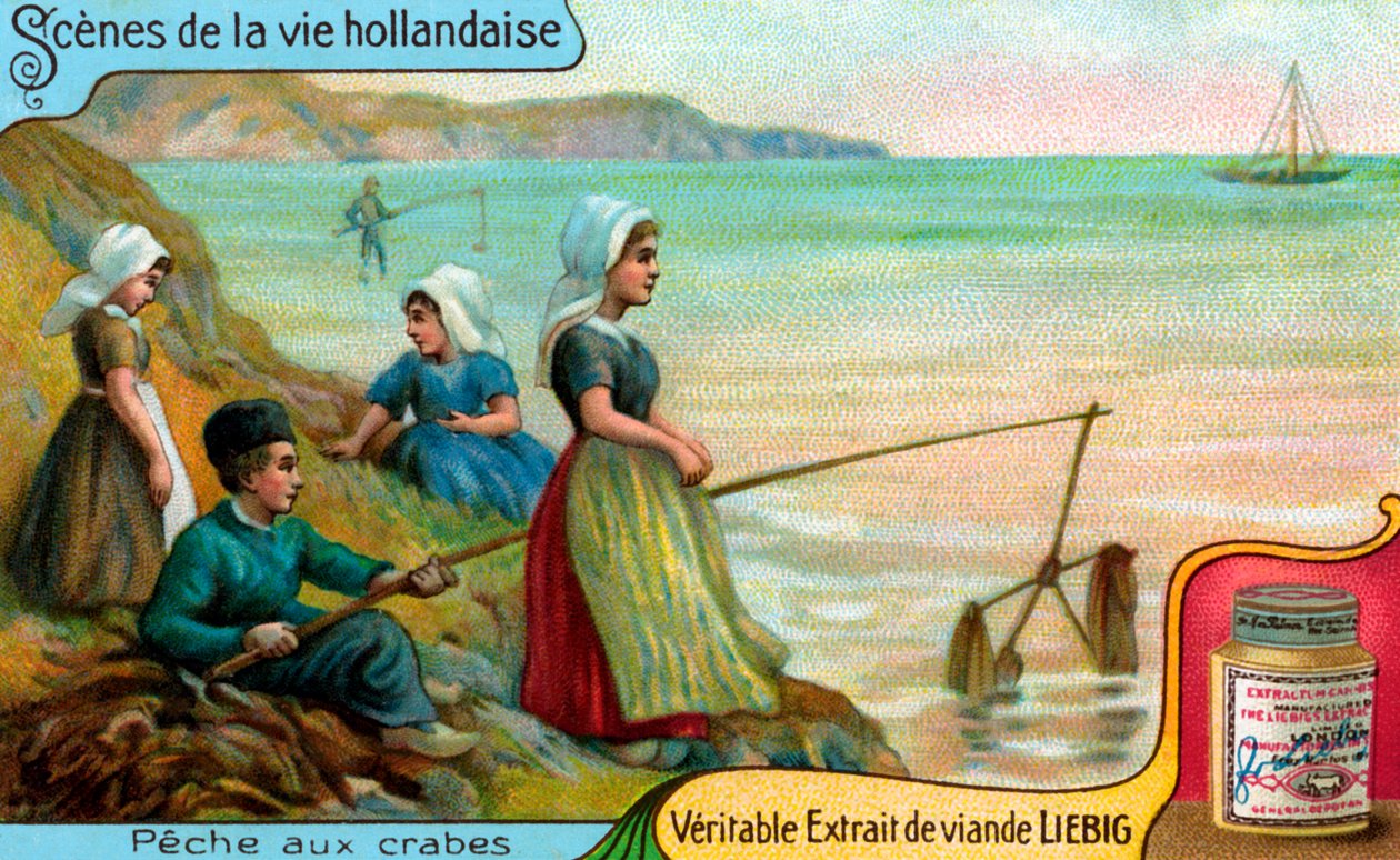Scènes uit het Nederlandse leven: Krabben vissen door Unbekannter Künstler