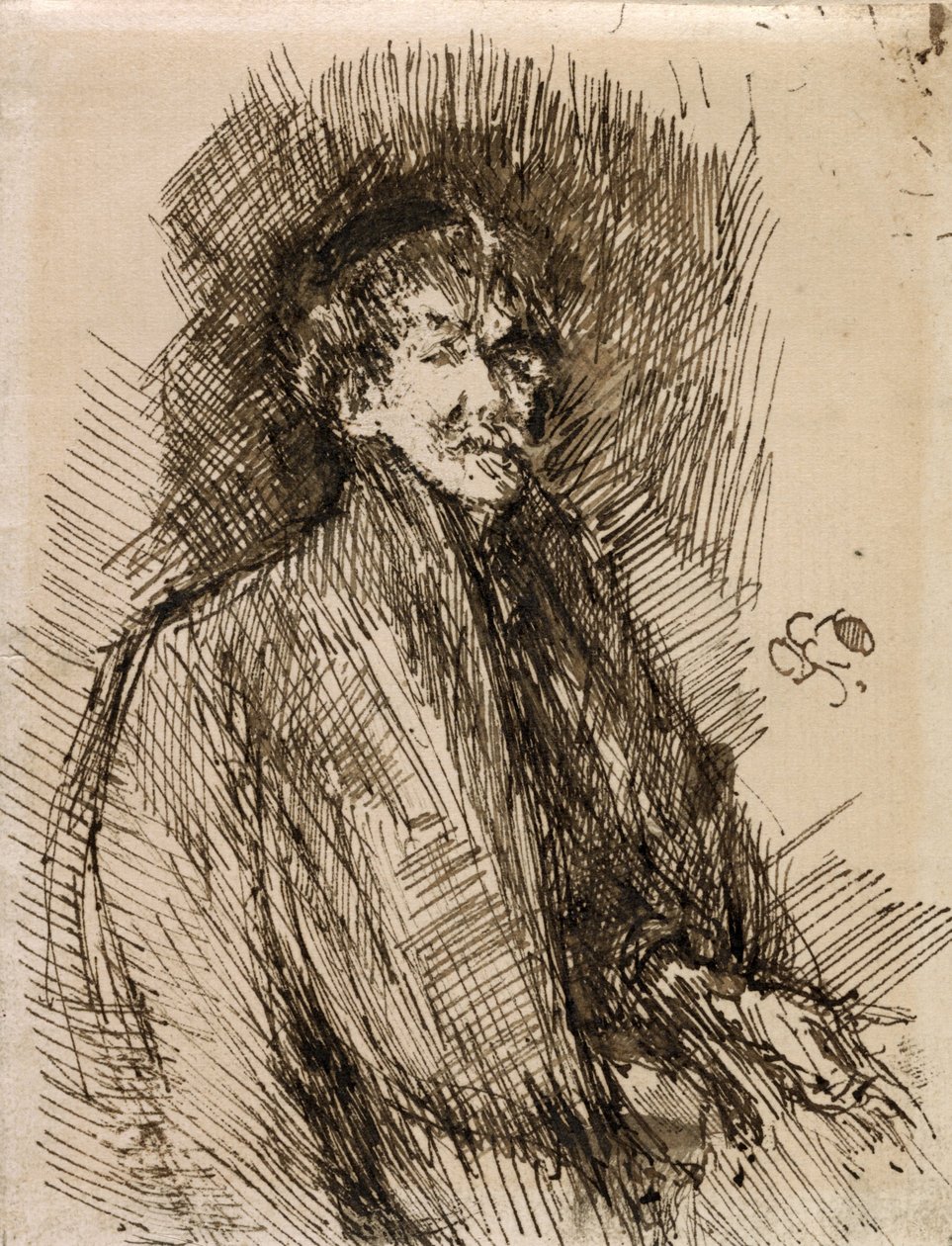 Zelfportret van Whistler door Unbekannter Künstler